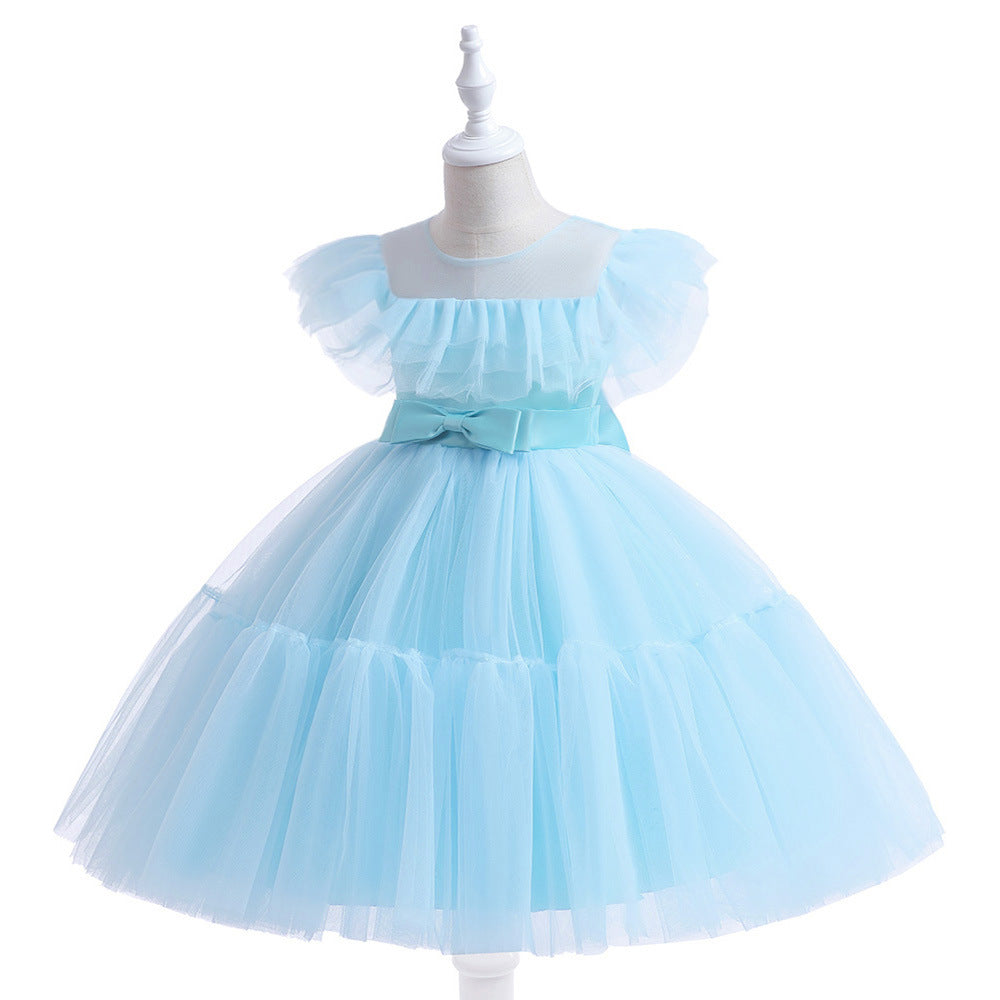 Vestido Infantil de tul Plisado