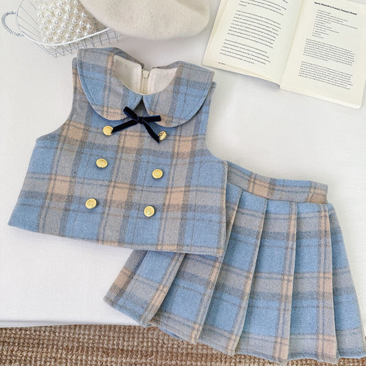 Conjunto de Traje a Cuadros para Niños