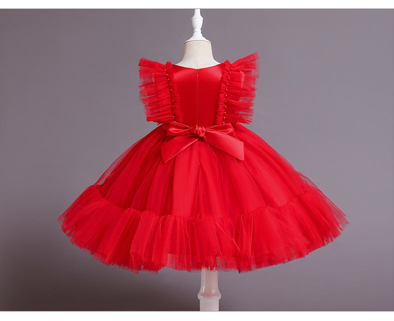 Vestido de fiesta infantil de tul hinchado