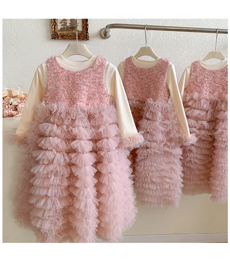 Vestido Infantil de Tul a Capas