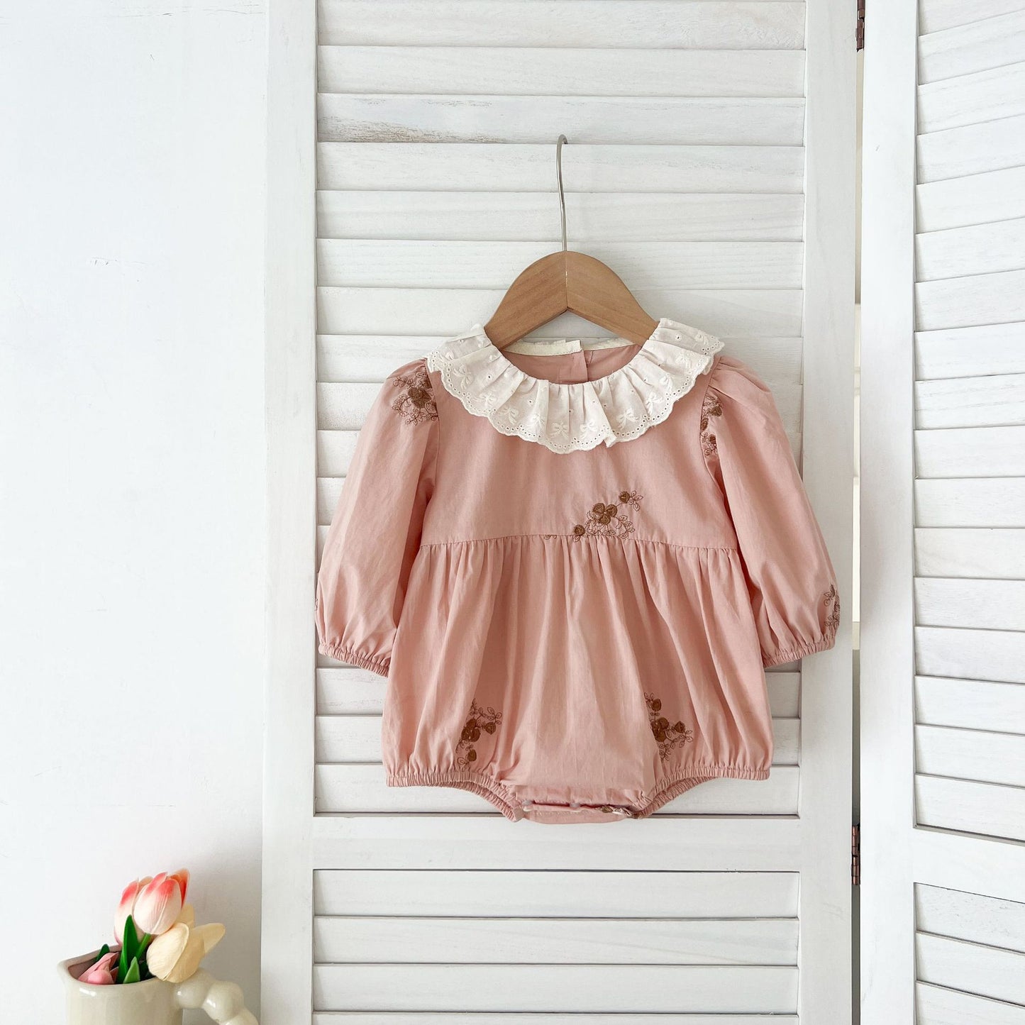 Body de Niña Con Encaje Floral