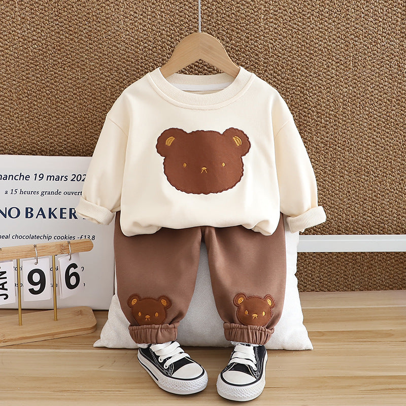 Conjunto infantil de osito de peluche de invierno