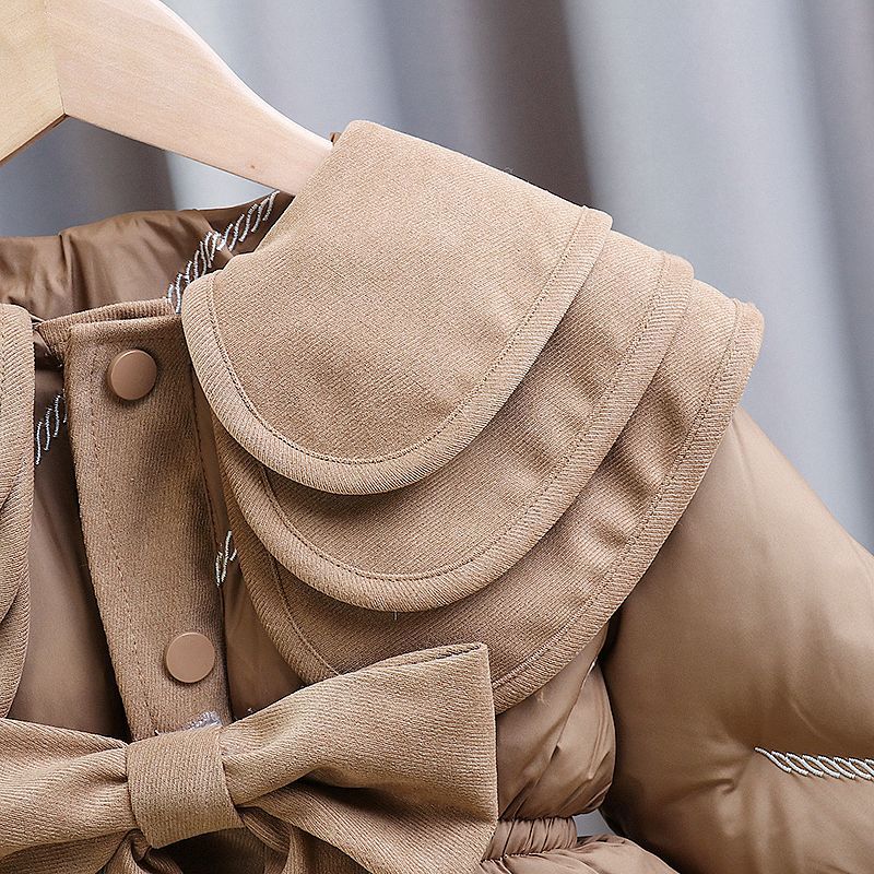 Abrigo con lazo de invierno para niña