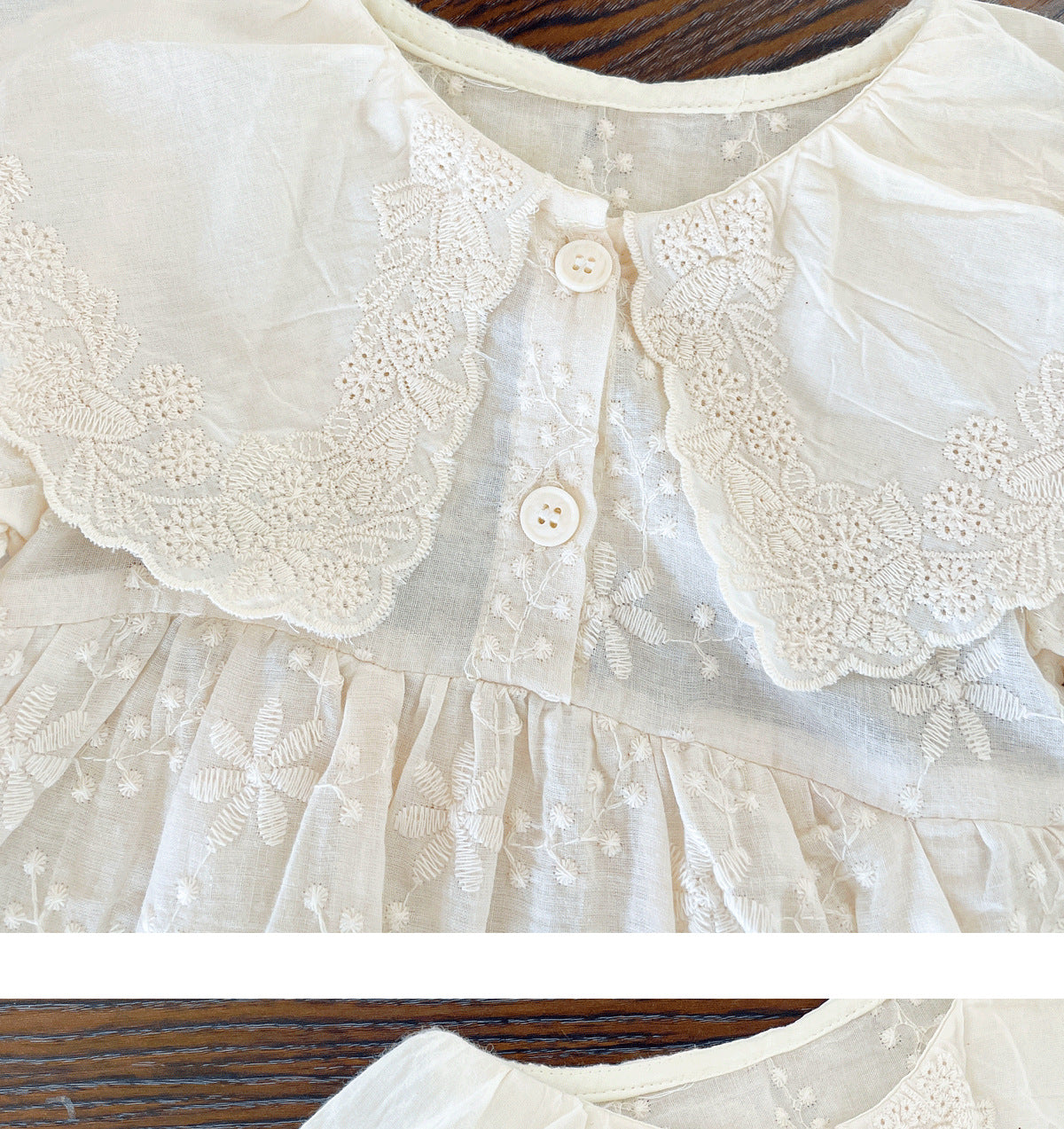 Body de Encaje Floral para Niñas