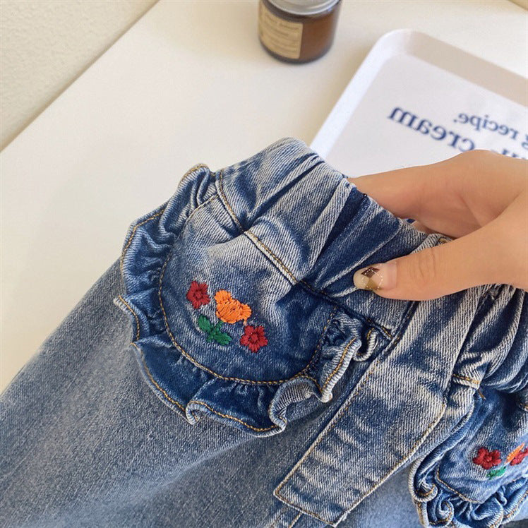 Pantalones  Infantiles Flores Pequeñas