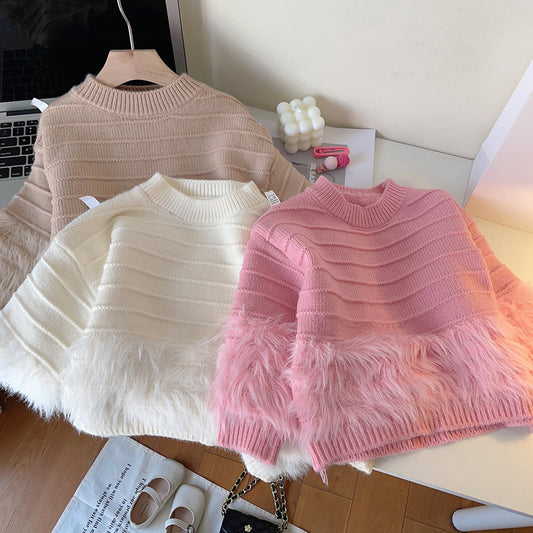 Blusa de Invierno para Niña con Pelo