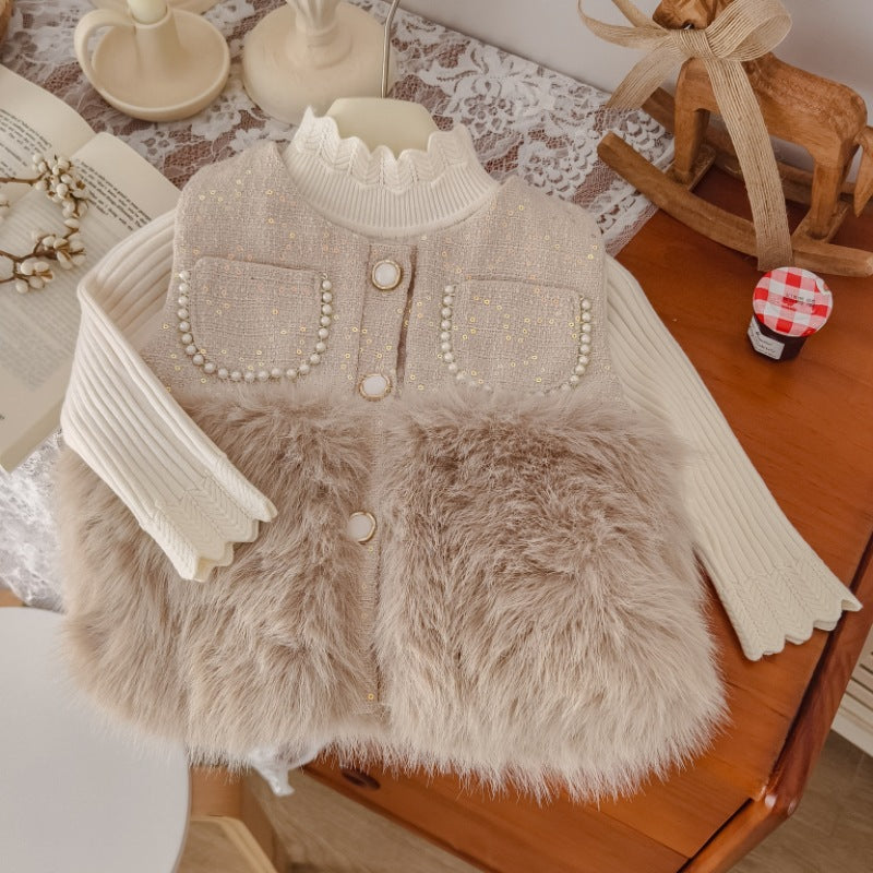 Conjunto de Pelo y Perlas para Niñas