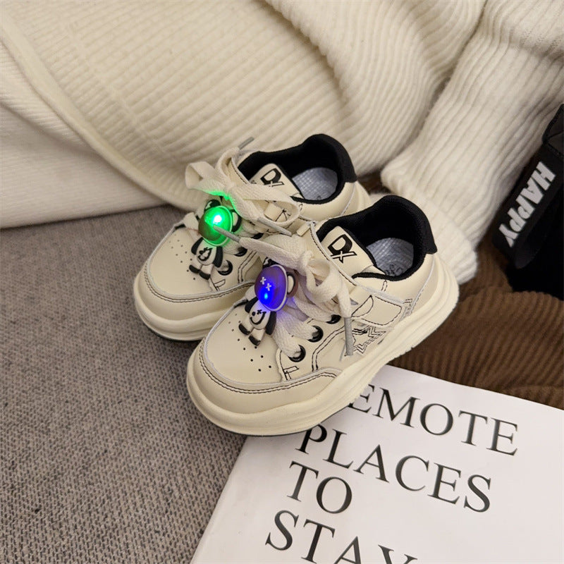 Zapatillas de Osito de Peluche para Niños con Luz