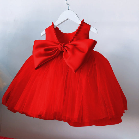 Vestido de fiesta infantil de tul con encaje