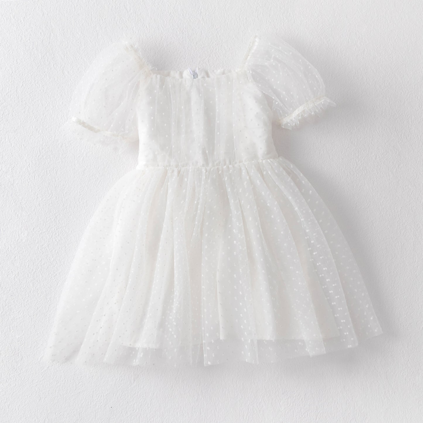 Vestido Infantil Tul Lunares