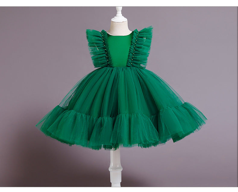 Vestido de fiesta infantil de tul hinchado
