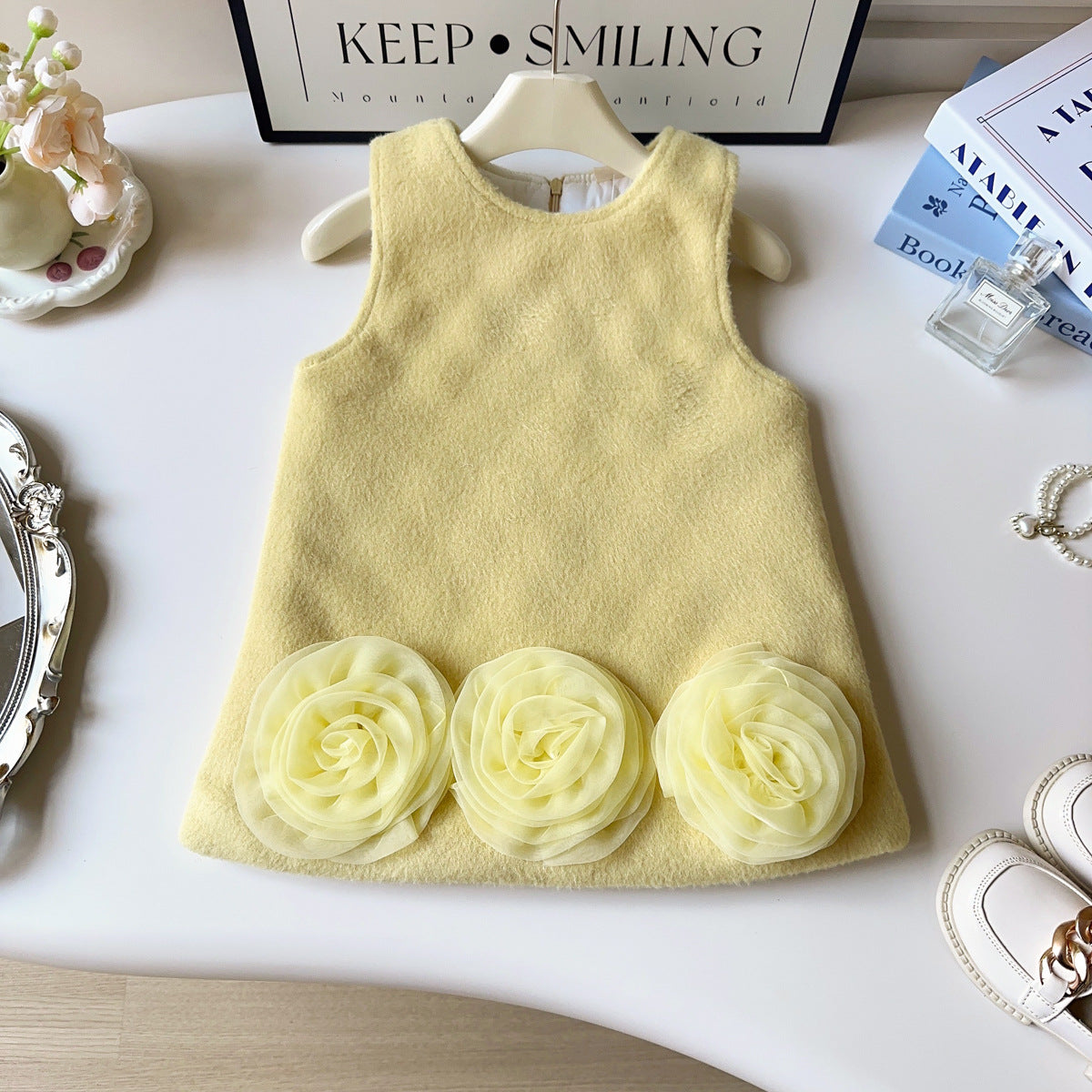 Vestido de Flores de Peluche para Niños