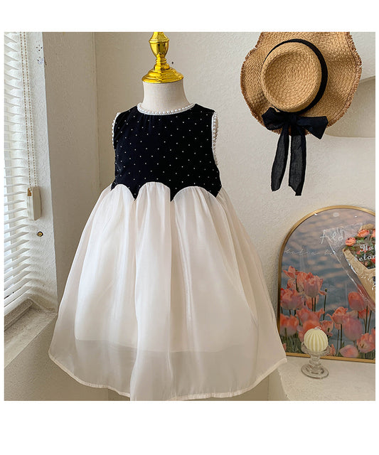 Vestido Infantil de Tul y Color Negro