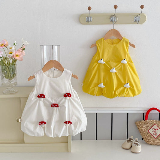 Vestido de los niñas Hongos y patitos