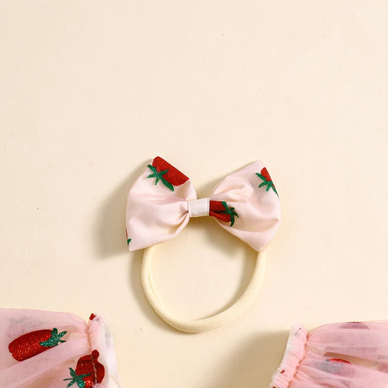 Body Infantil Tul Fresas