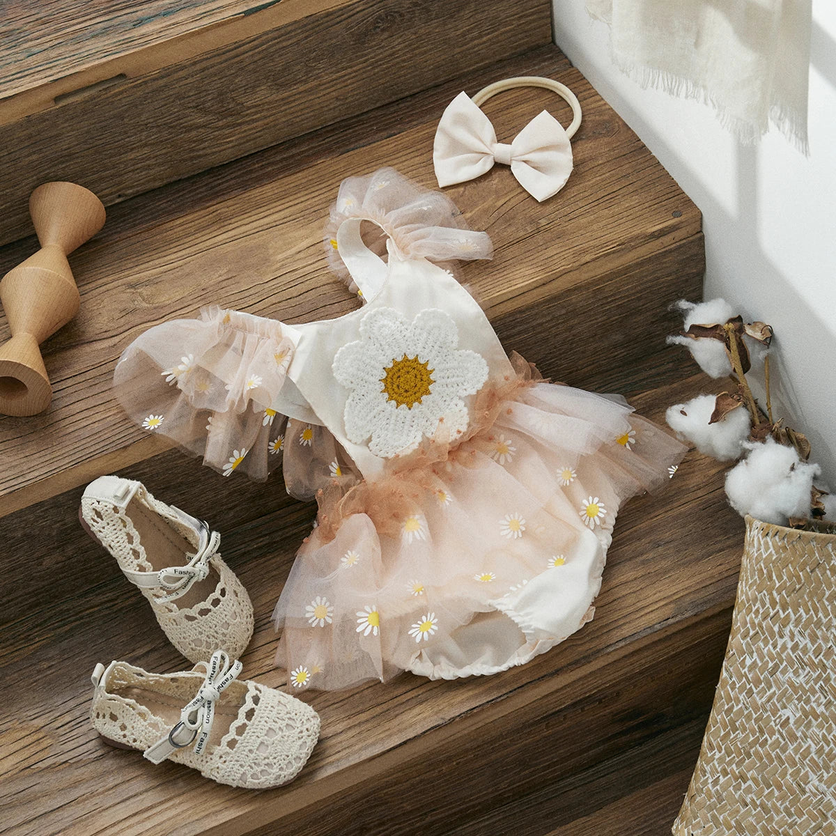 Body infantil Florzinha + lazo