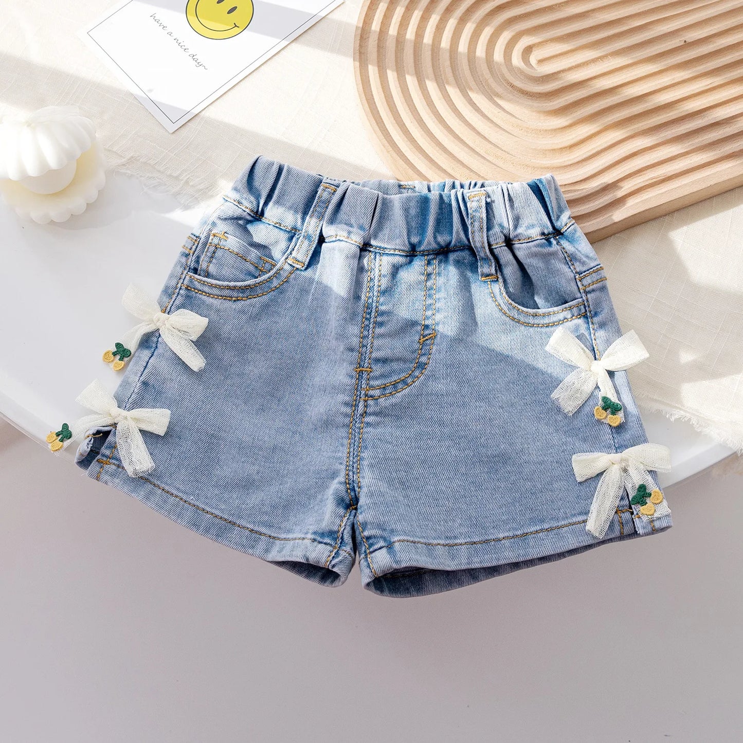 Bermudas Lazos de Jeans para Niñas