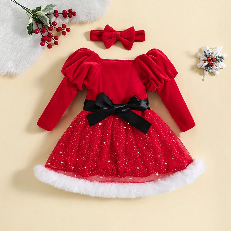 Vestido Infantil Puffy y Cinturón + Fajín