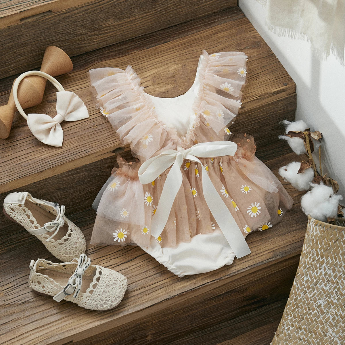 Body infantil Florzinha + lazo