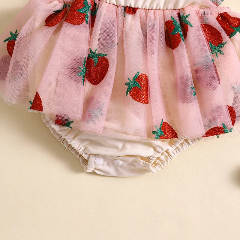 Body Infantil Tul Fresas