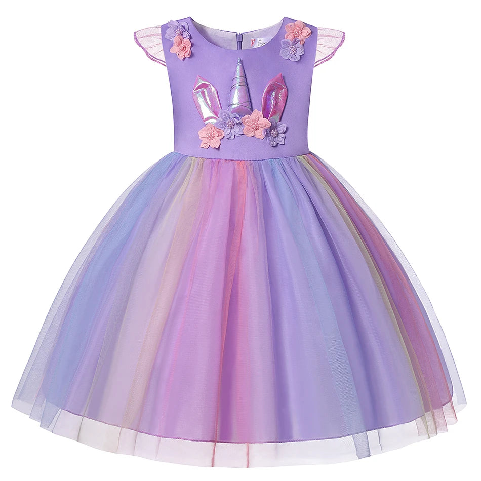 Vestido de Fiesta Infantil Unicornio