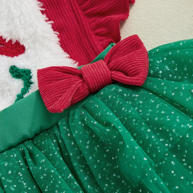 Body Infantil de Encaje Navideño