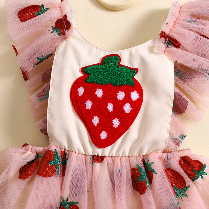 Body Infantil Tul Fresas