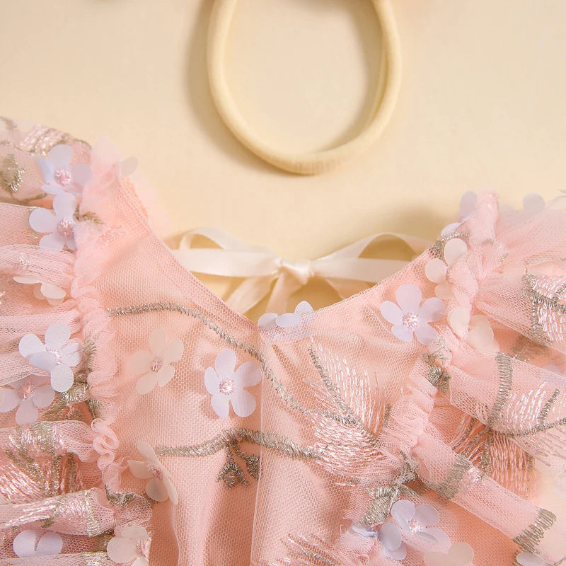 Body infantil con bordado floral