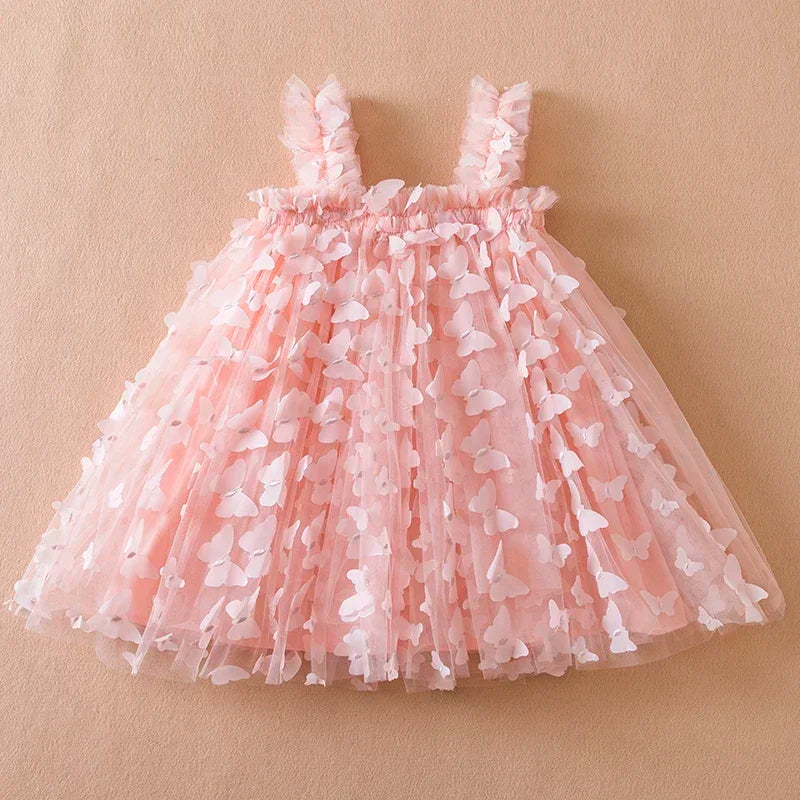 Vestido Infantil Tul Mariposas