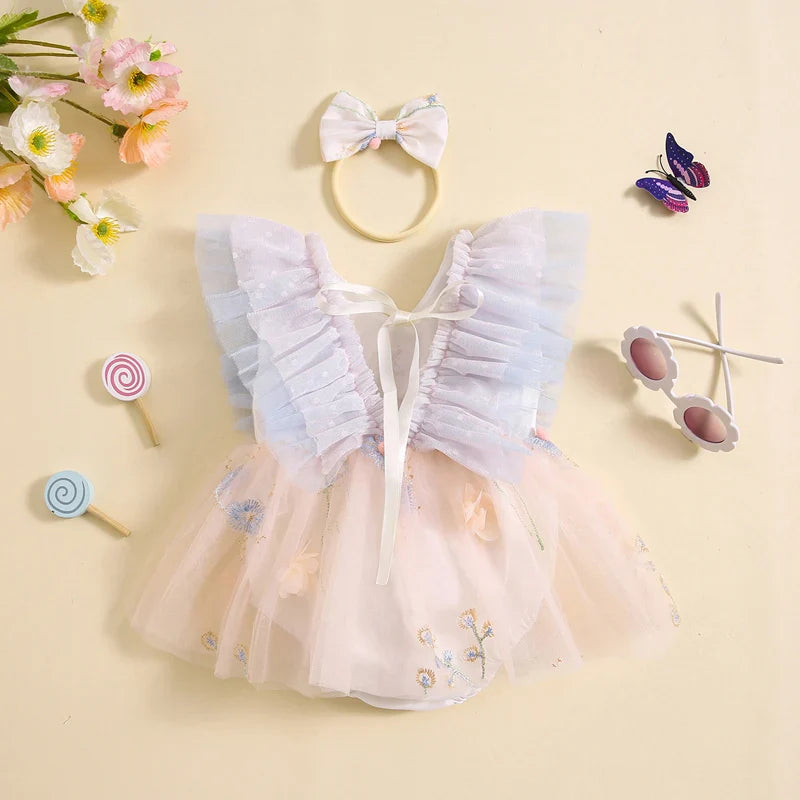 Body Infantil Tul Mariposas