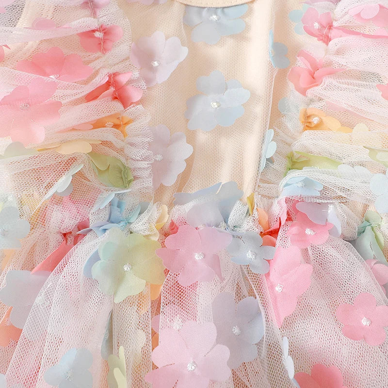 Body Infantil Florzinhas Colores + Lazo