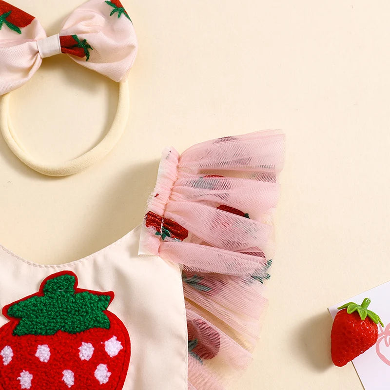 Body Infantil Tul Fresas