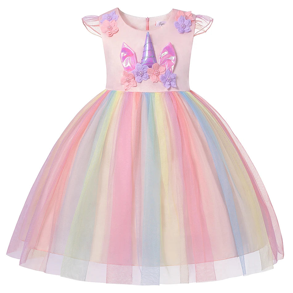Vestido de Fiesta Infantil Unicornio