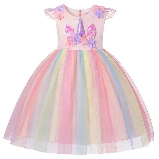 Vestido de Fiesta Infantil Unicornio