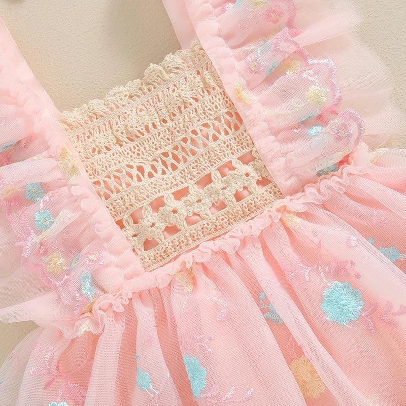 Body Infantil con Flores Bordadas