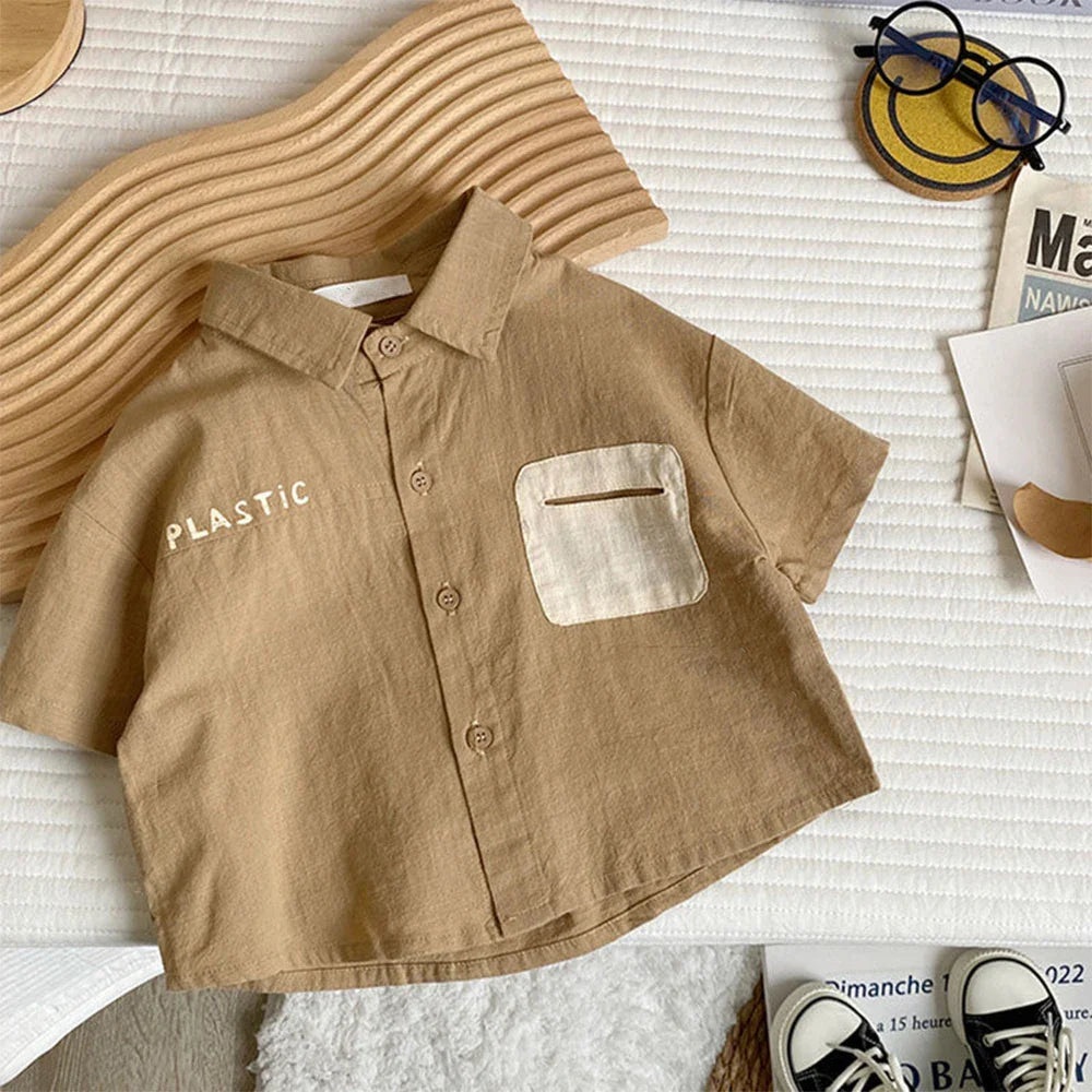 Camisa Infantil de Verano Para Hombre