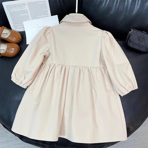 Vestido infantil + chaleco vaquero