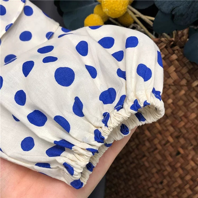 Conjunto Infantil de Lunares y Jeans