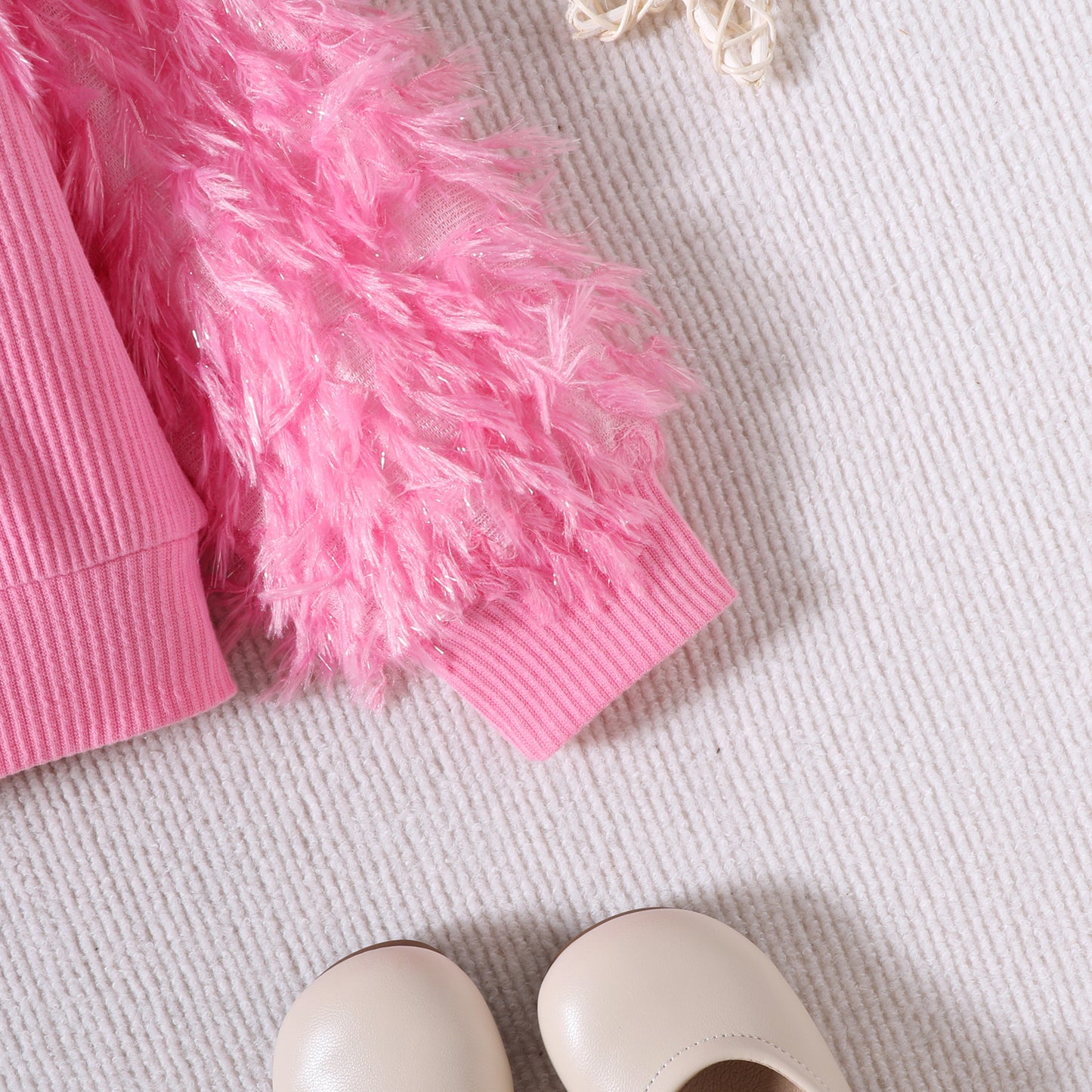 Conjunto Infantil Mujer Peludo Rosa