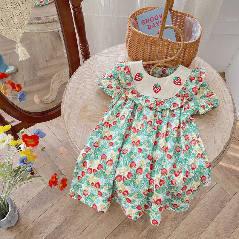 Vestido de frutas de verano para niños