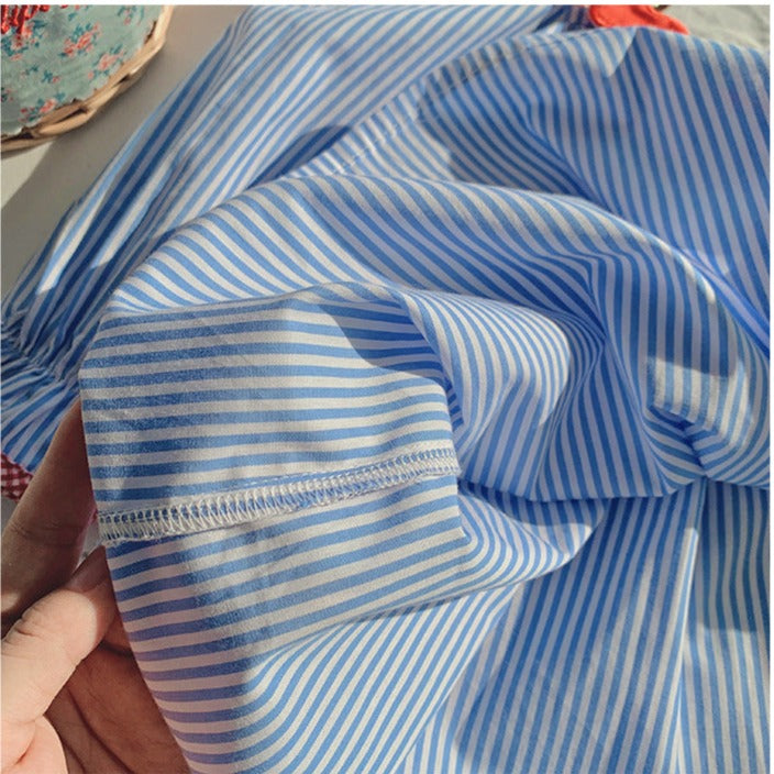 Vestido infantil cuadros manzana