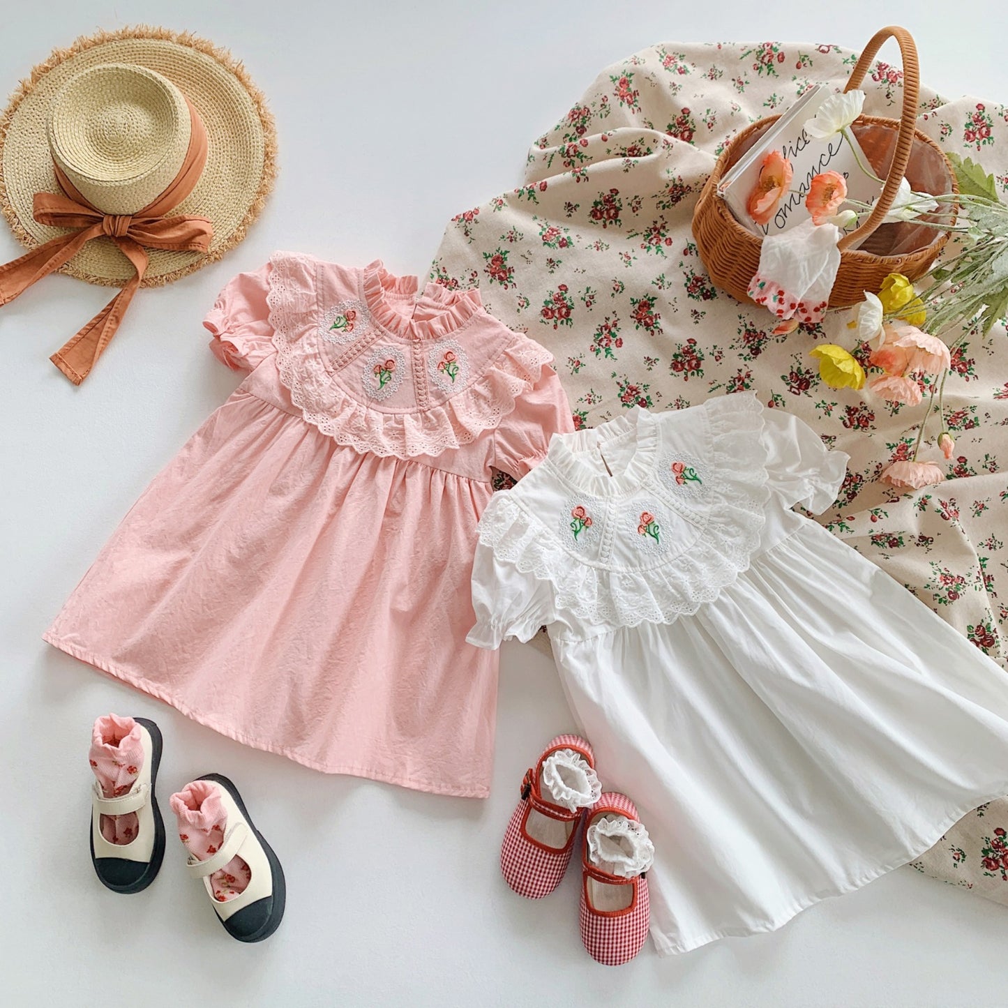 Vestido infantil de Encaje floral