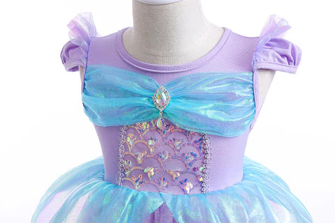 Vestido de Fiesta Infantil Princesa Tul Morado