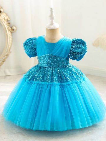 Vestido Infantil Lentejuelas y Tul