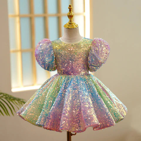 Vestido Infantil de Colores Brillantes