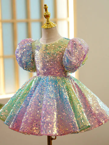 Vestido Infantil de Colores Brillantes