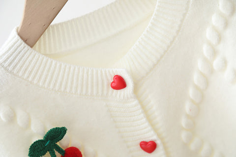 Cárdigan Infantil Mujer Cerejinhas