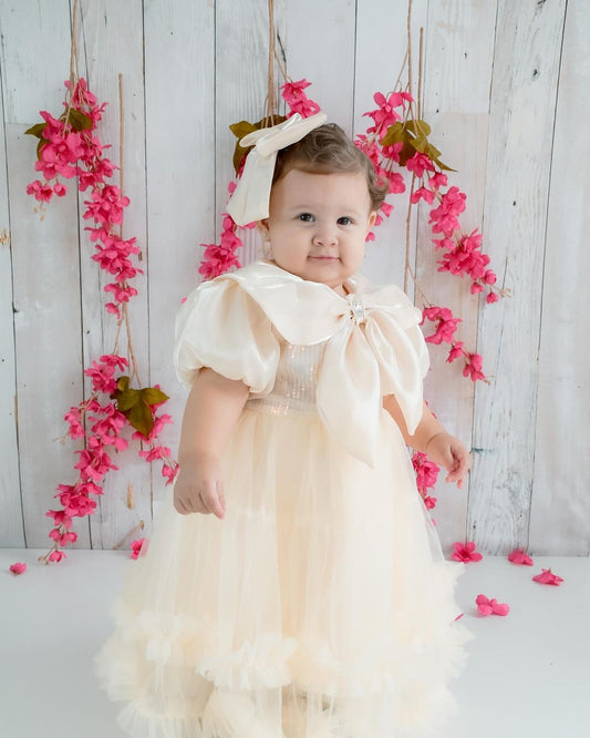 Vestido Infantil Lazo Tul Lazo