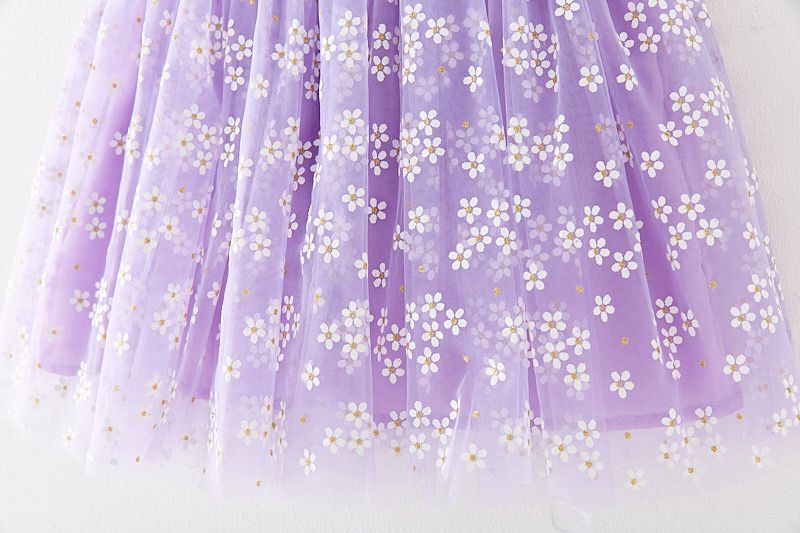 Vestido Infantil de Margaritas de Tul