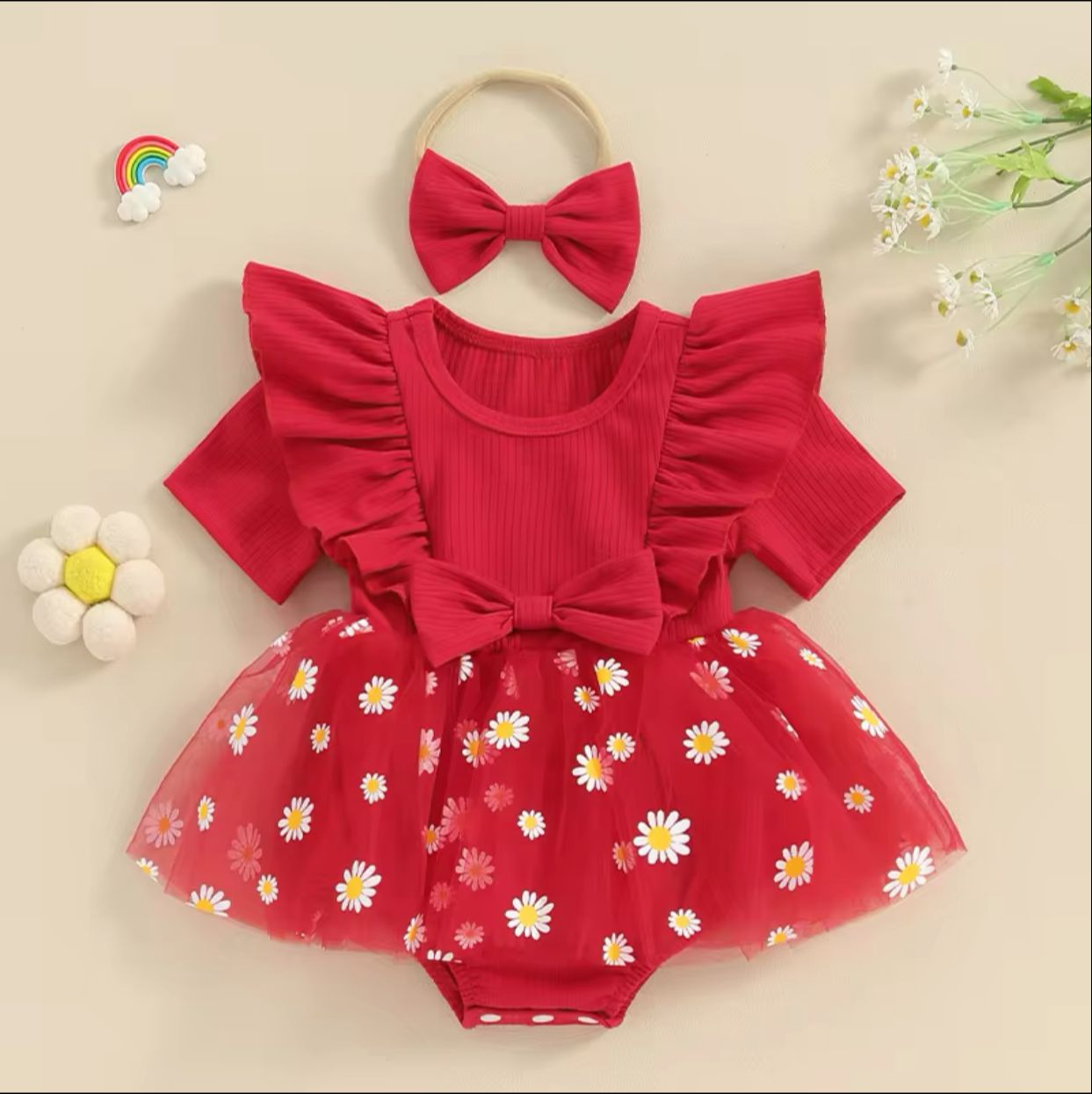 Body Infantil Tul Margaritas